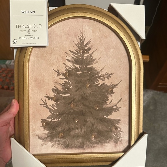 LAST NWT 11”x13.86” Christmas Tree framed wall art - Picture 11 of 14